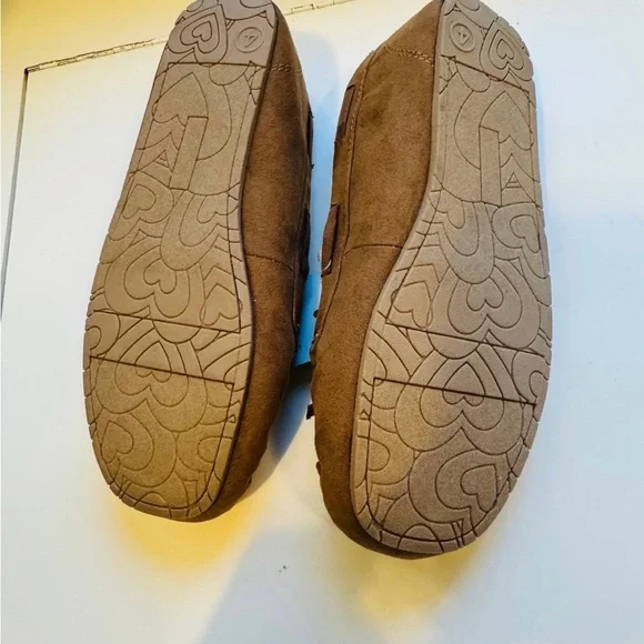 Girls' Celina Moccasin Slippers - Cat & Jack Loafers shoes Brown Size 4 NWT - Picture 4 of 4